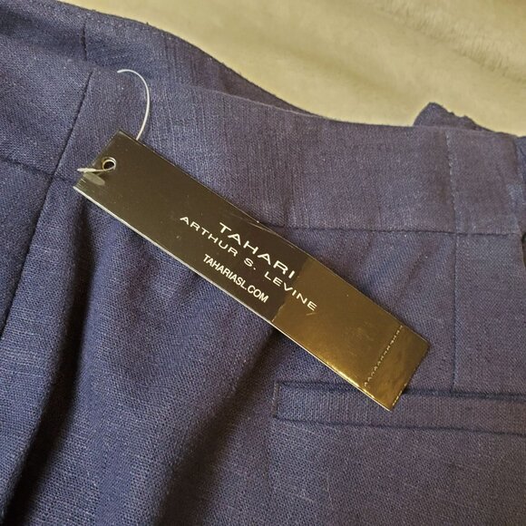 NWT Tahari Arthur S. Levine Womens Navy Pants Size 2 - Picture 4 of 16